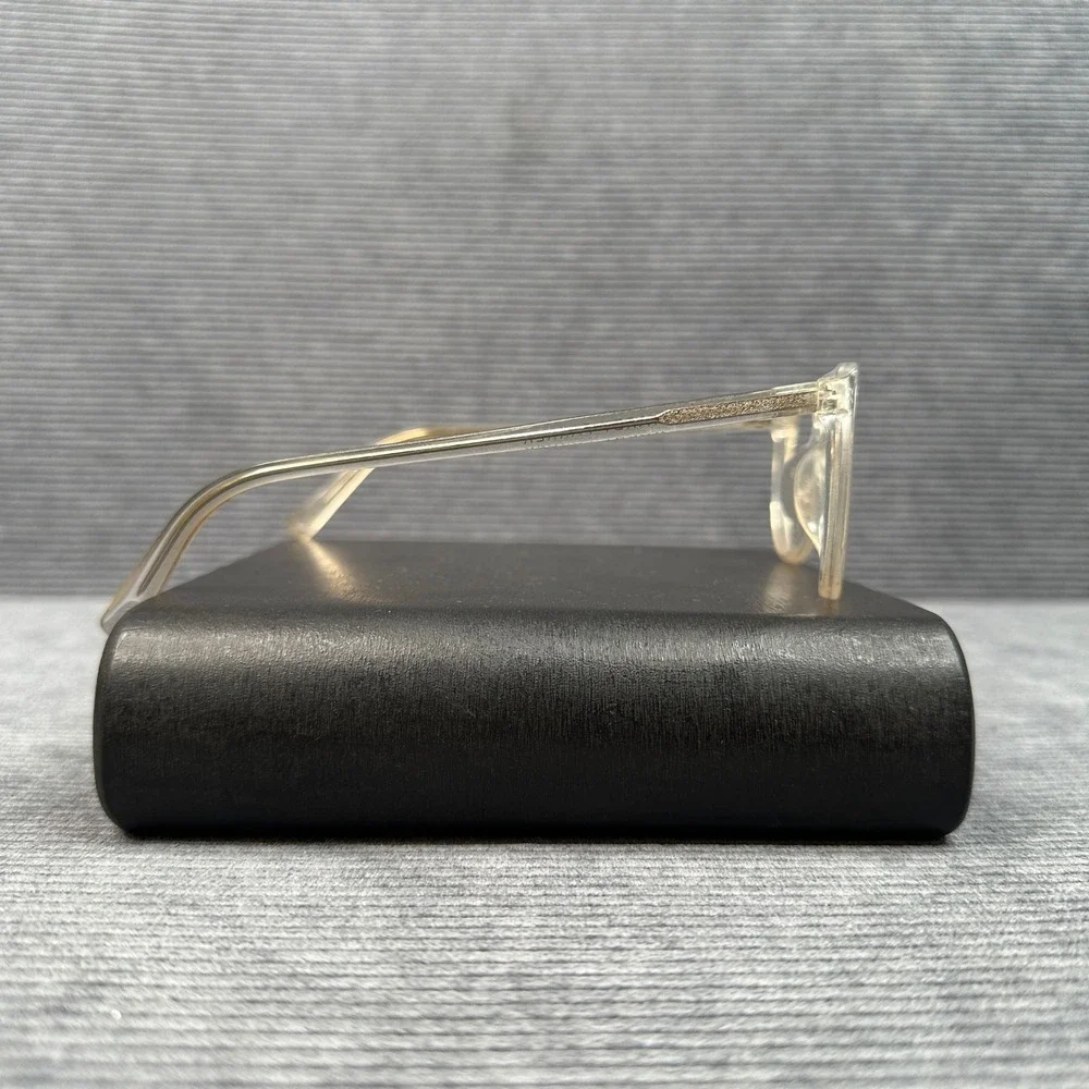 Warby Parker Haskell Crystal Clear Round Eyeglasses 49-22-145 LBF-500